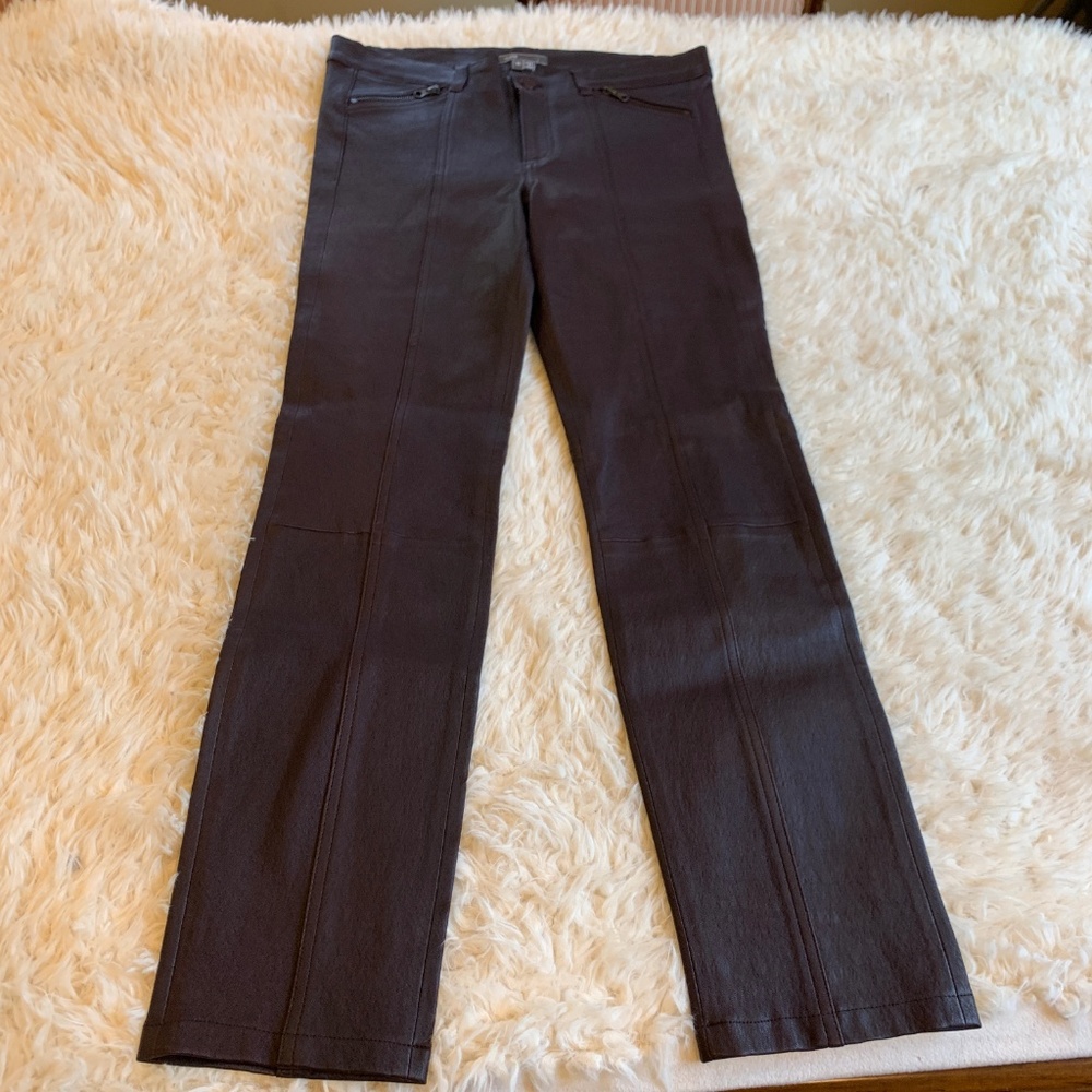 ❌SOLD❌Vince Lambskin Leather Zip Detail Leggings - Picture 5 of 8